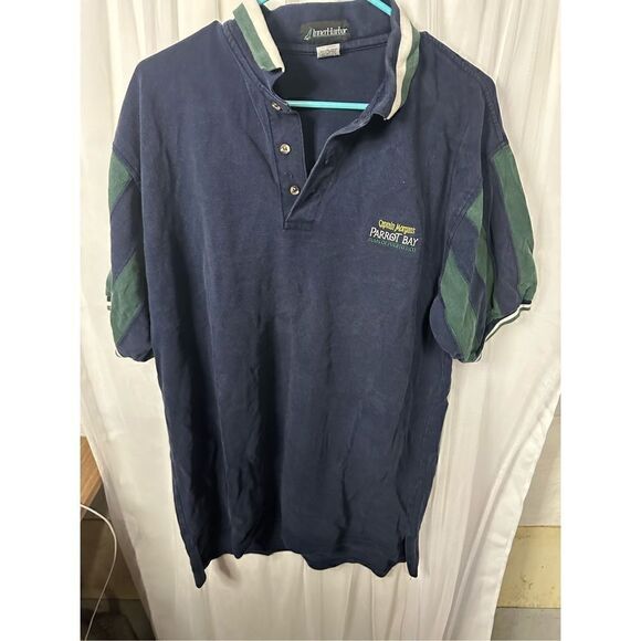Vintage Captain Morgan’s Parrot Bay Men's Polo Navy Blue Size XXL - Picture 1 of 4
